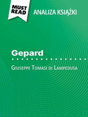 cover image of Gepard książka Giuseppe Tomasi di Lampedusa (Analiza książki)